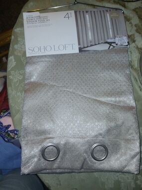 Soho Metallic Silver Grommet Window Panel
